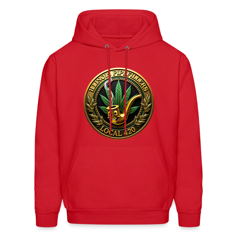 ILLINOIS PIPEFILLERS LOCAL 420 F/B DESIGN Men's Hoodie - red