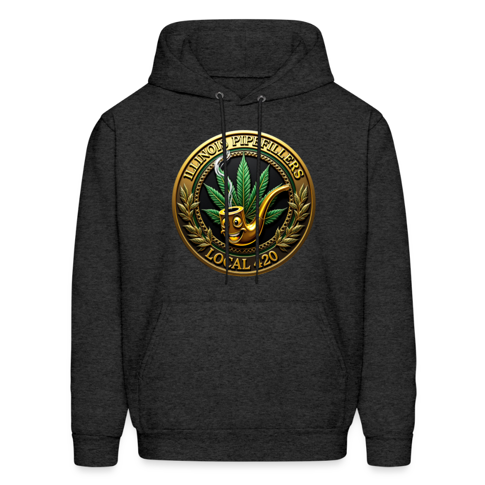 ILLINOIS PIPEFILLERS LOCAL 420 Men's Hoodie - charcoal grey