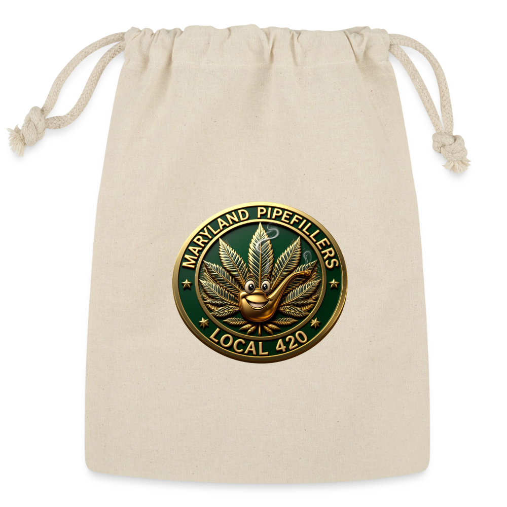MARYLAND PIPEFILLERS LOCAL 420 Reusable Gift Bag - Natural
