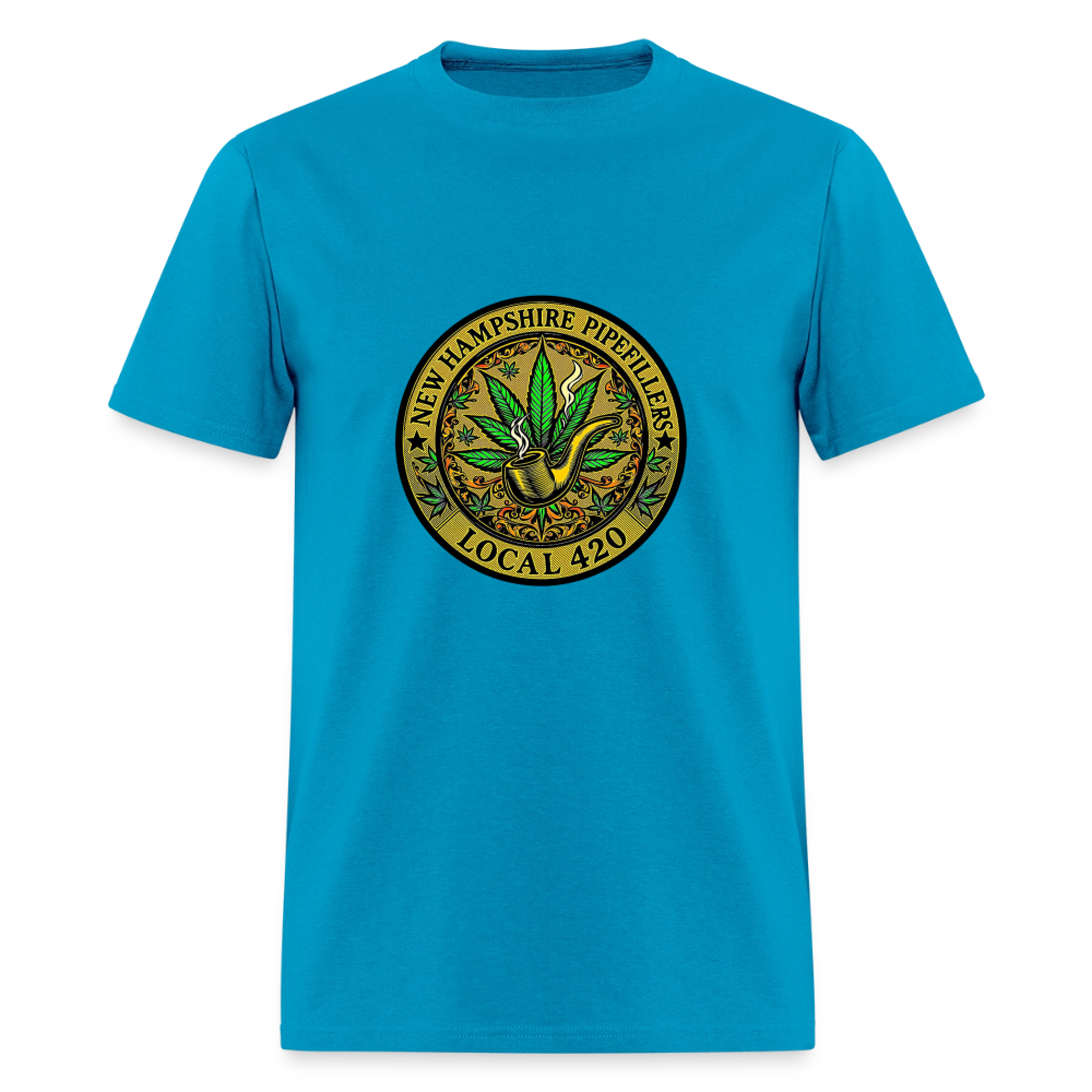 NEW HAMSHIRE PIPEFILLERS LOCAL 420 Men's T-Shirt - turquoise