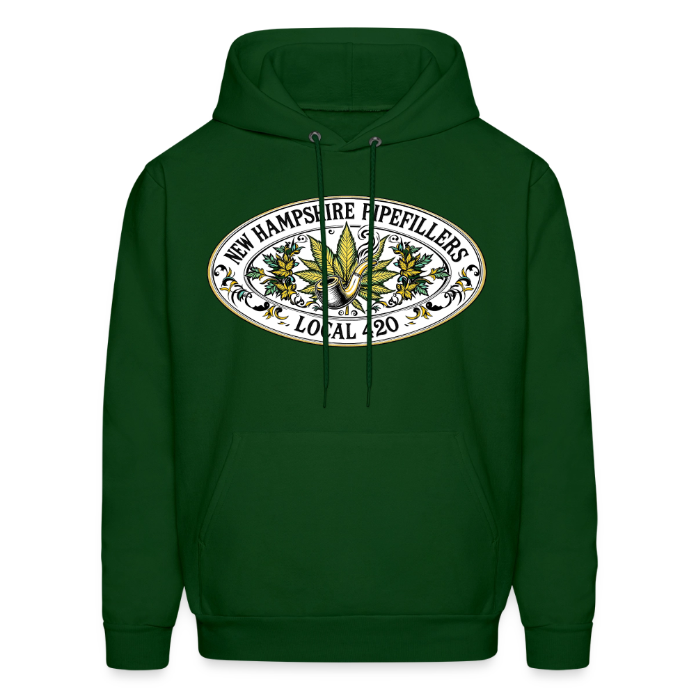 NEW HAMPSHIRE PIPEFILLERS LOCAL 420 Men's Hoodie - forest green