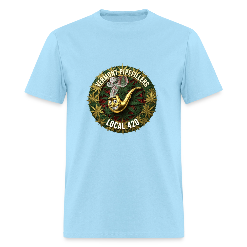 VERMONT PIPEFILLERS LOCAL 420 Men's T-Shirt - powder blue