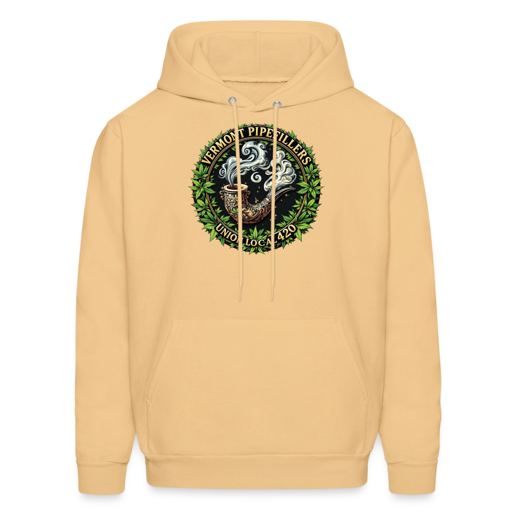 VERMONT PIPEFILLERS LOCAL 420 Men's Hoodie - light gold 