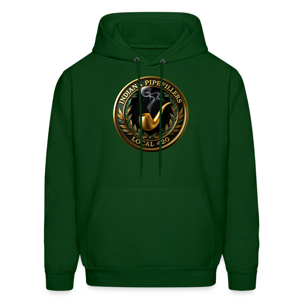 INDIANA PIPEFILLERS LOCAL 420 F/B DESIGN Men's Hoodie - forest green
