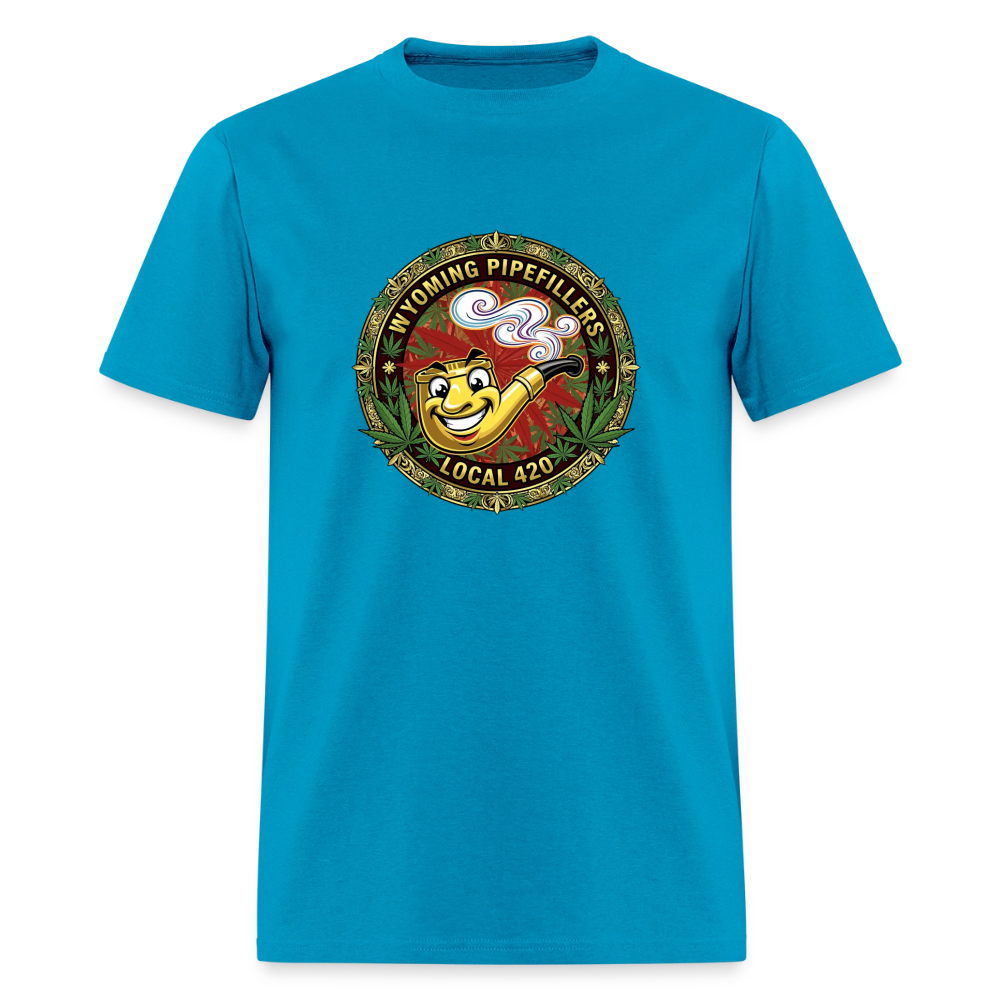 WYOMING PIPEFILLERS LOCAL 420 Men's T-Shirt - turquoise