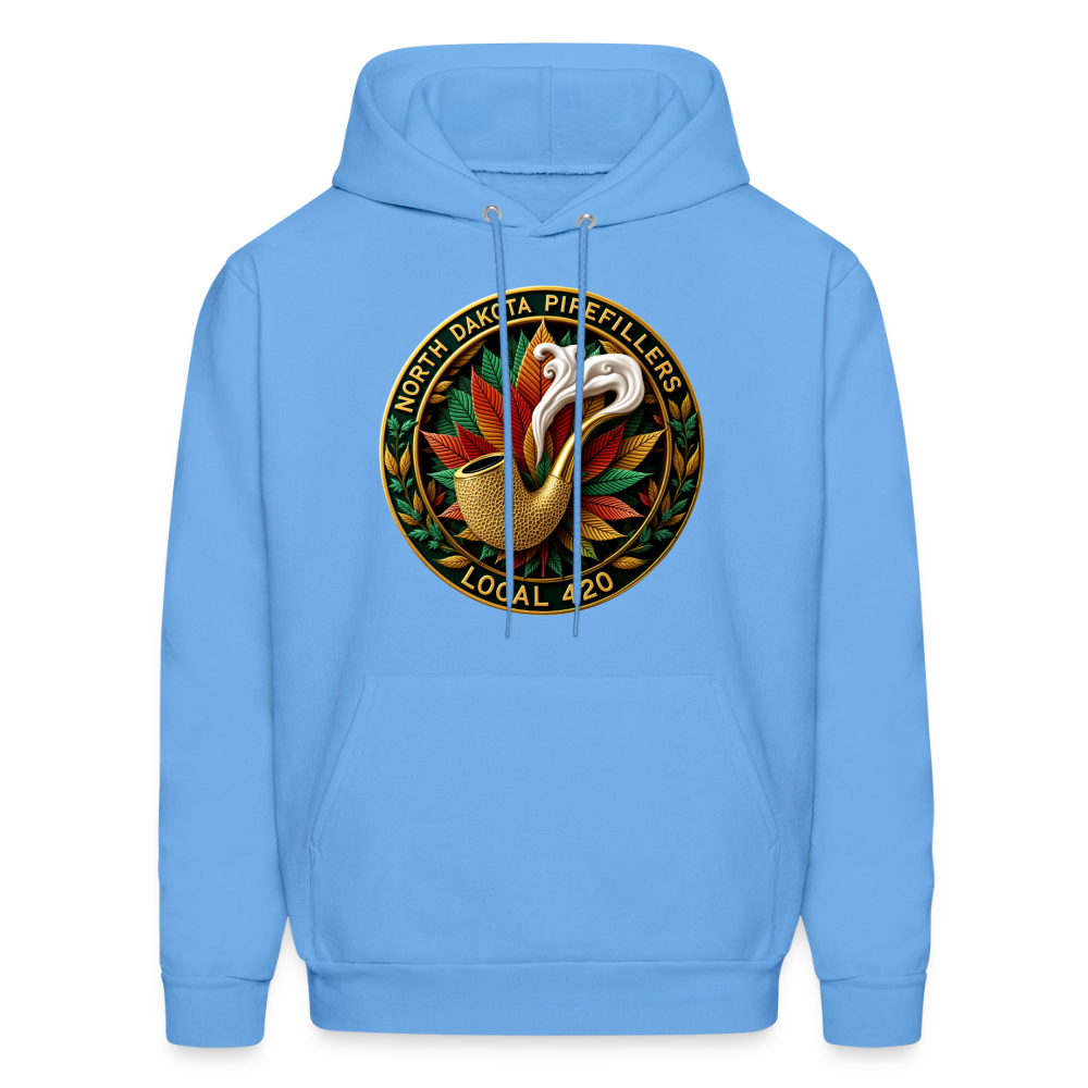 NORTH DAKOTA PIPEFILLERS LOCAL 420 F/B DESIGNS Men's Hoodie - carolina blue