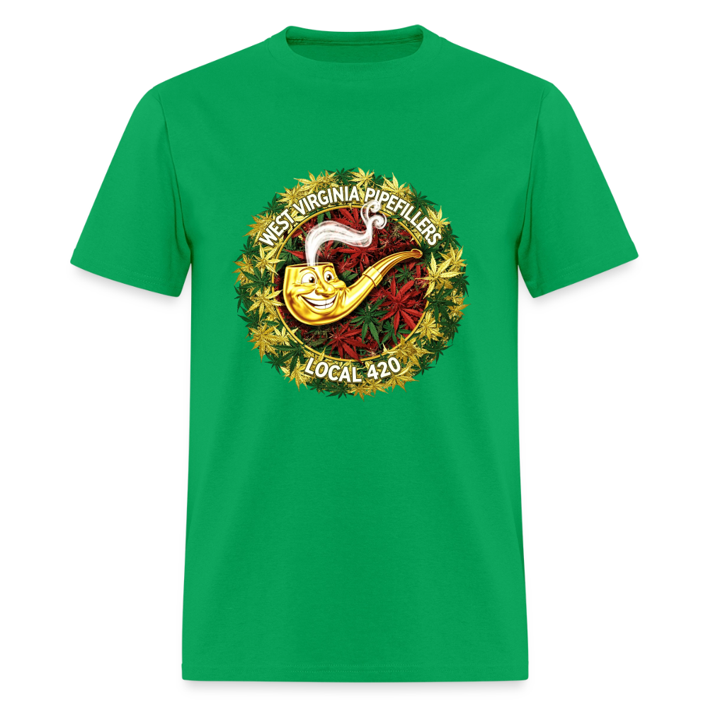 WEST VIRGINIA PIPIEFILLERS LOCAL 420 Men's T-Shirt - bright green