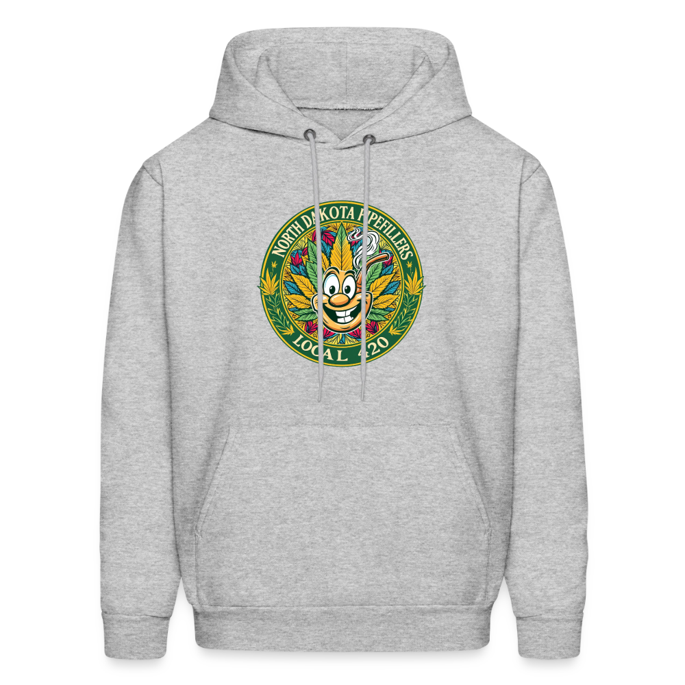 NORTH DAKOTA PIPEFILLERS LOCAL 420 F/B 2 DESIGNS Men's Hoodie - heather gray