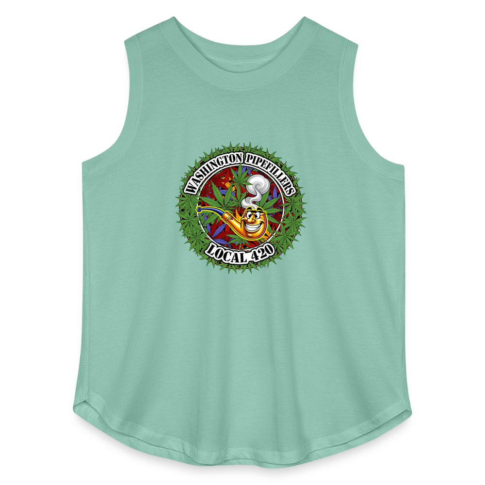 WASHINGTON PIPEFILLERS LOCAL 420 F/B DESIGN Women's Curvy Relaxed Tank Top - saltwater