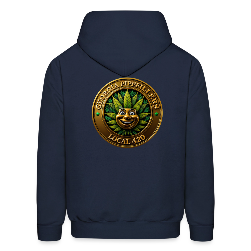 GEORGIA PIPEFILLERS LOCAL 420 F/B DESIGN Men's Hoodie - navy