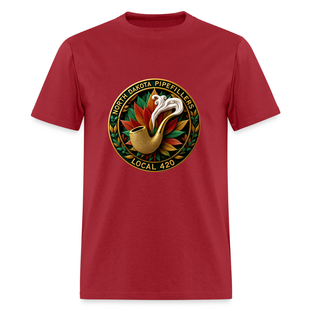 NORTH DAKOTA PIPEFILLERS LOCAL 420 Men's Tee shirt - true red