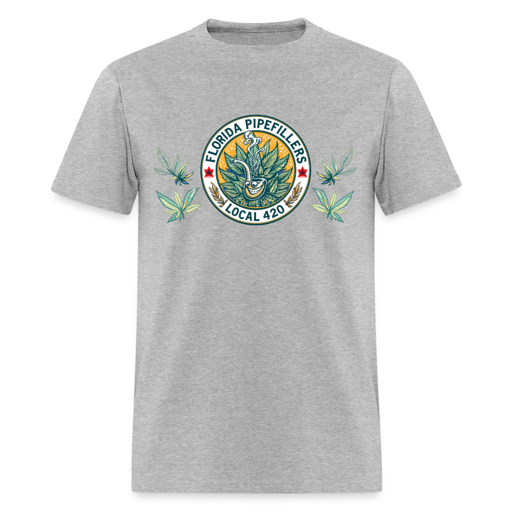 FLORIDA PIPEFILLERS LOCAL 420 Men's T-Shirt - heather gray