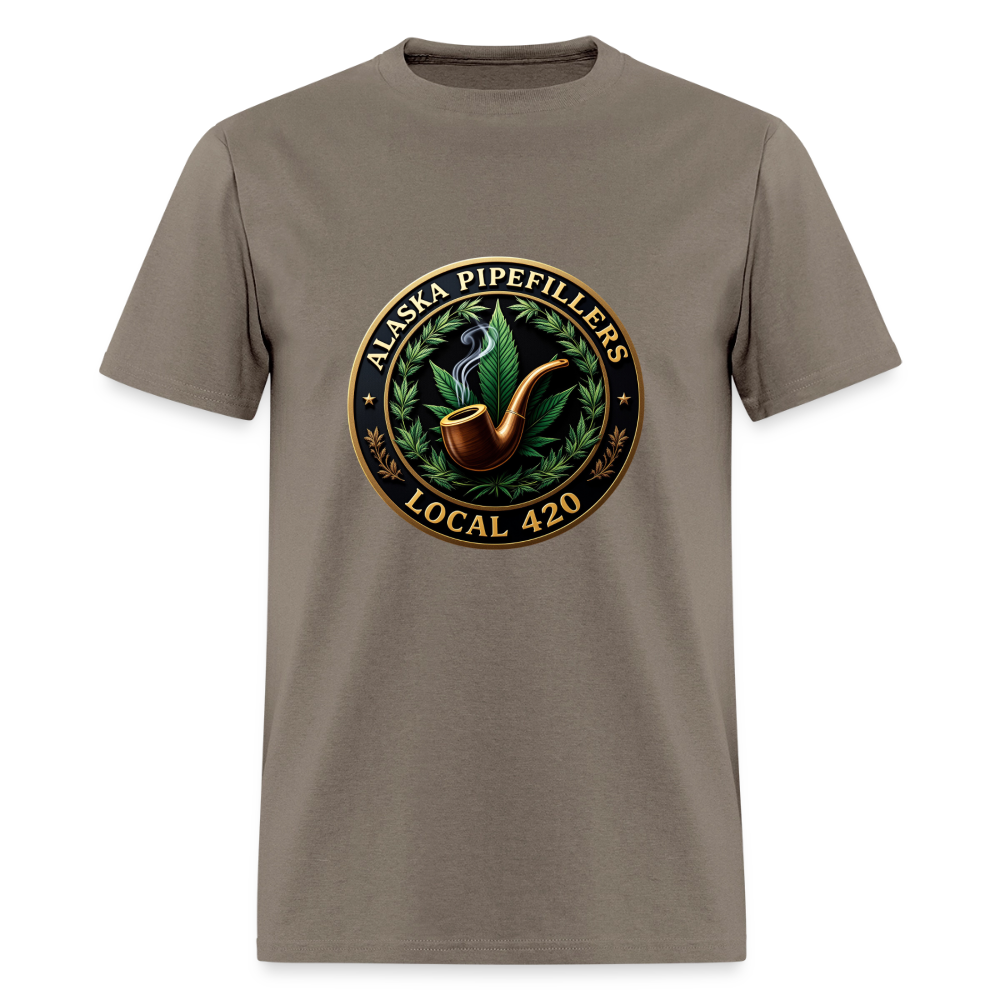 ALASKA PIPEFILLERS LOCAL 420 Men's T-Shirt - safari
