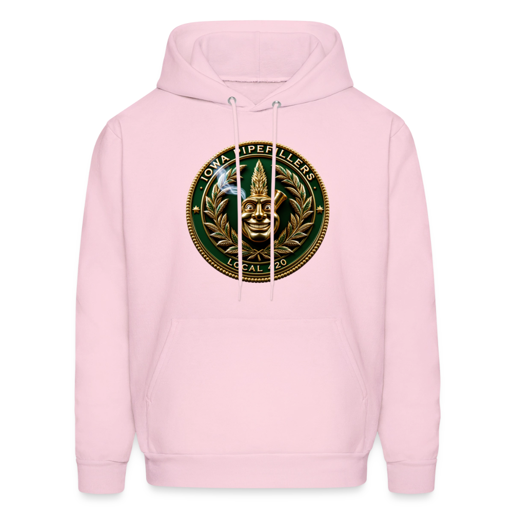 IOWA PIPEFILLERS LOCAL 420 Men's Hoodie - pale pink