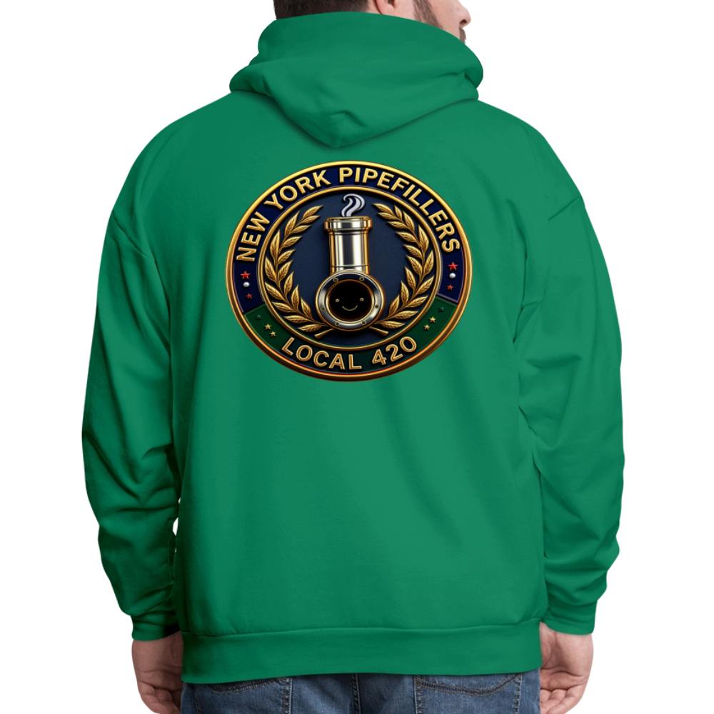 NEW YORK PIPEFILLERS LOCAL 420 F/B DESIGNS Men's Hoodie - kelly green