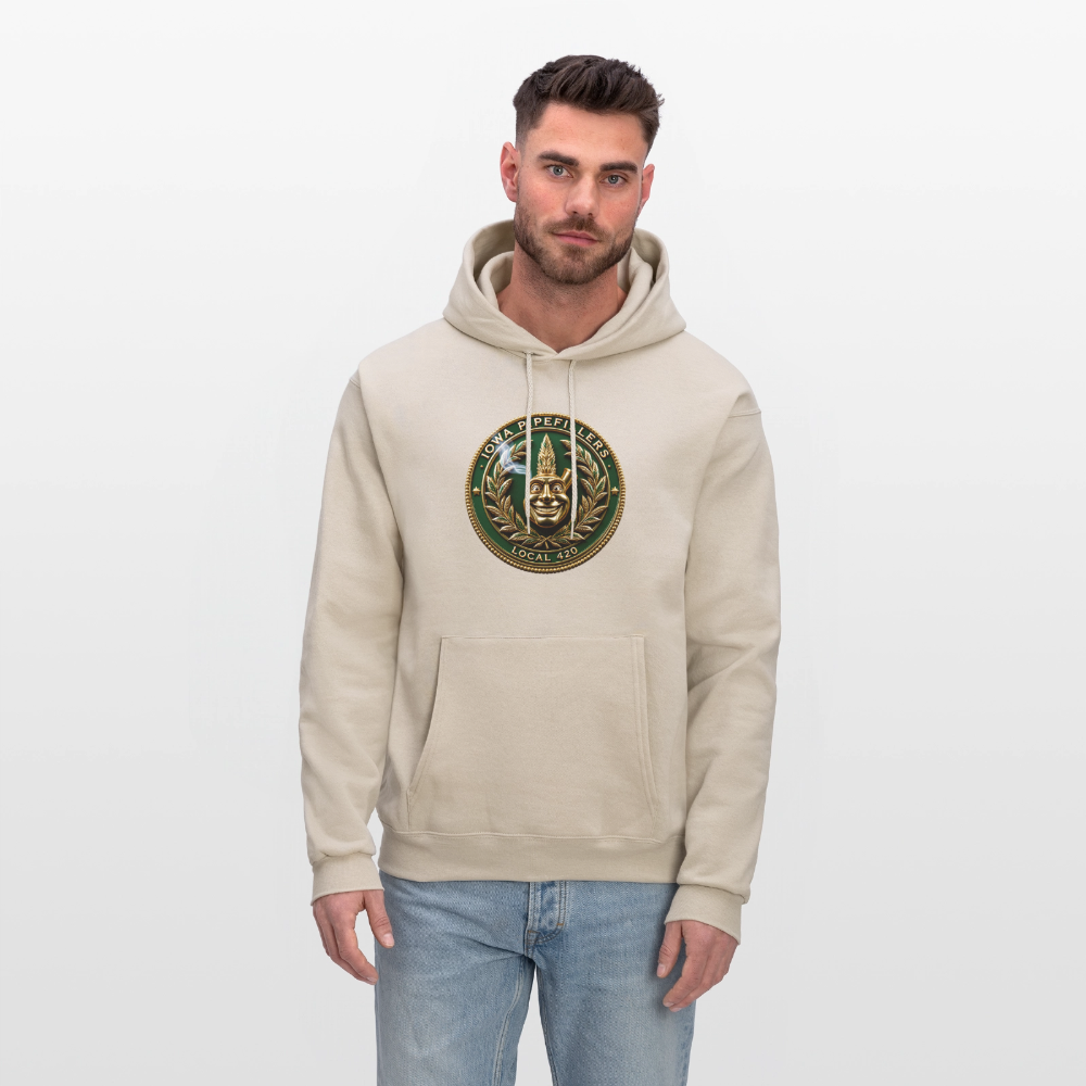 IOWA PIPEFILLERS LOCAL 420 F/B DESIGN Men's Hoodie - Sand