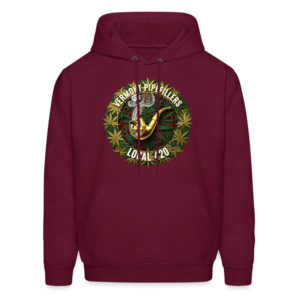 VERMONT PIPEFILLERS LOCAL 420 Men's Hoodie - burgundy