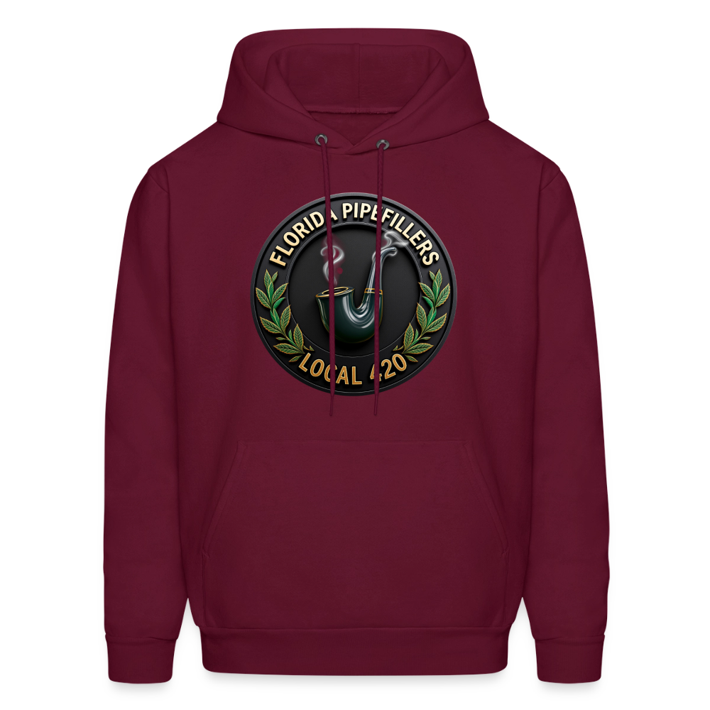 FLORIDA PIPEFILLERS LOCAL 420 F/B DESIGN Men's Hoodie - burgundy