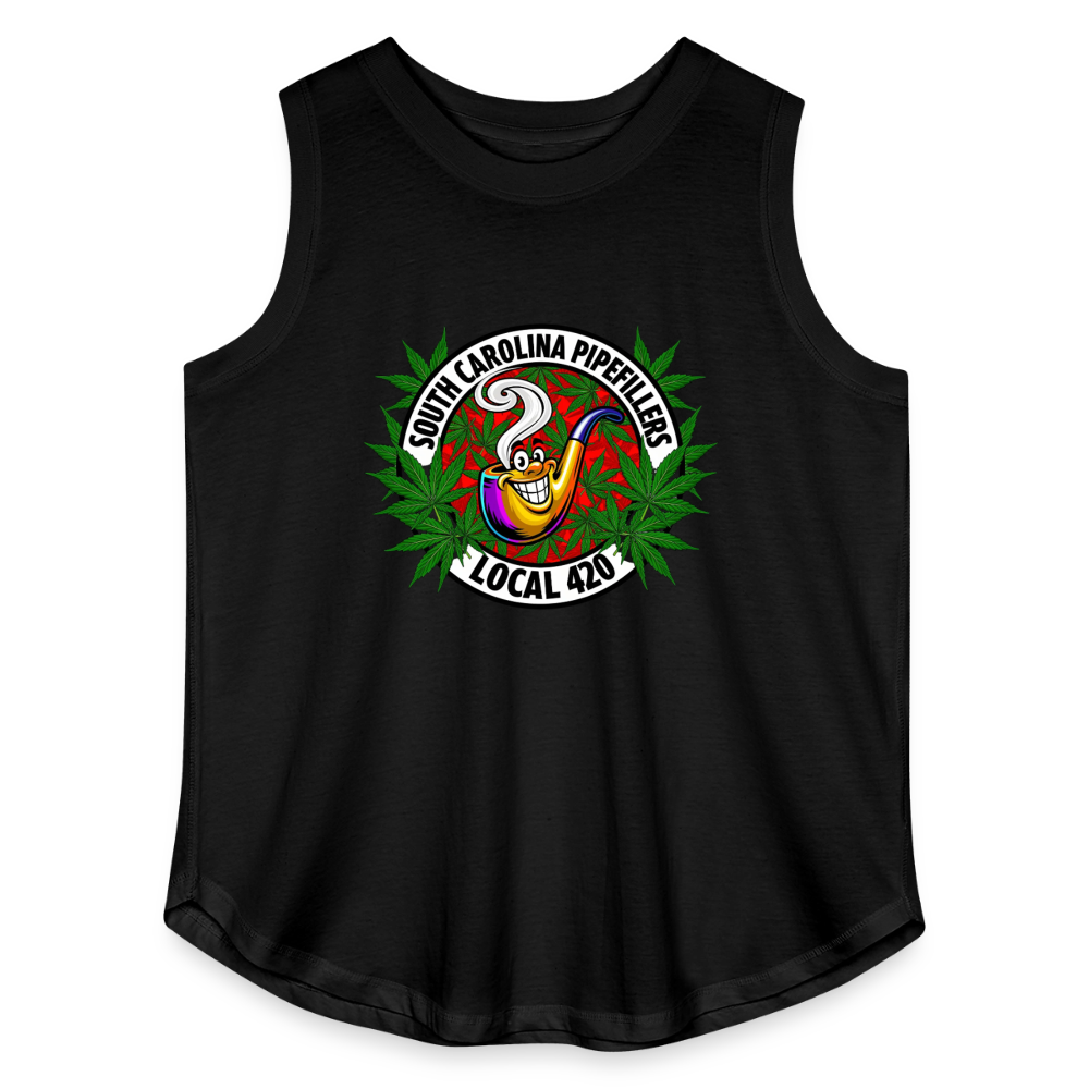 SOUTH CAROLINA PIPEFILLERS LOCAL 420 F/B DESIGN Women's Curvy Relaxed Tank Top - black