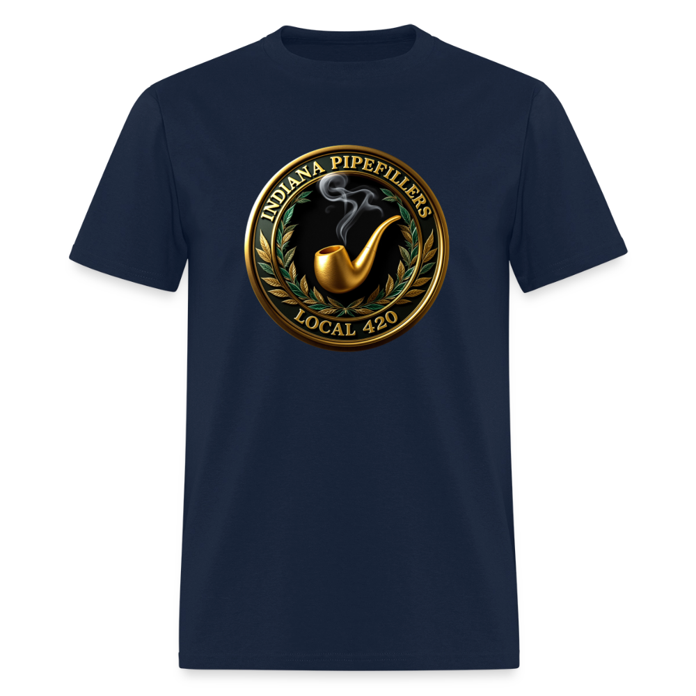 INDIANA PIPEFILLERS LOCAL 420 Men's T-Shirt - navy