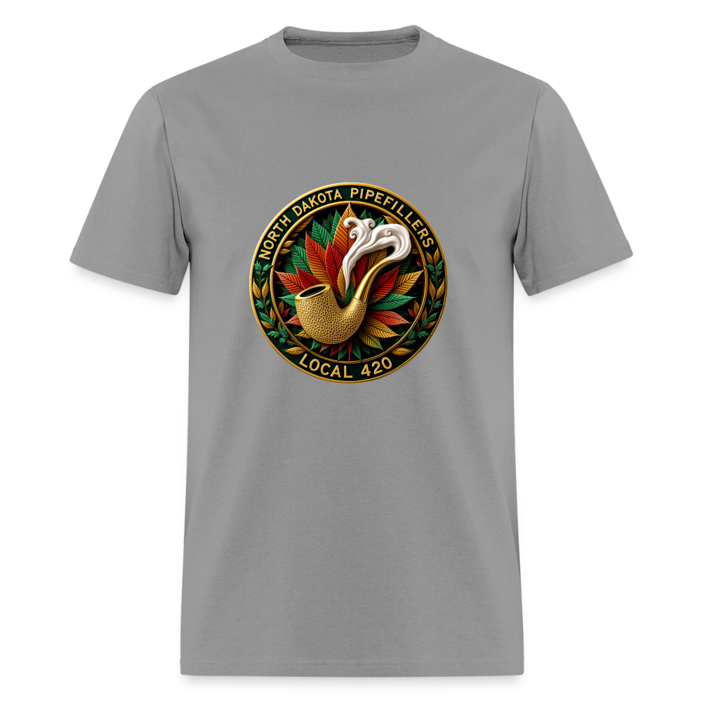 NORTH DAKOTA PIPEFILLERS LOCAL 420 F/B DESIGNS Men's T-Shirt - rock