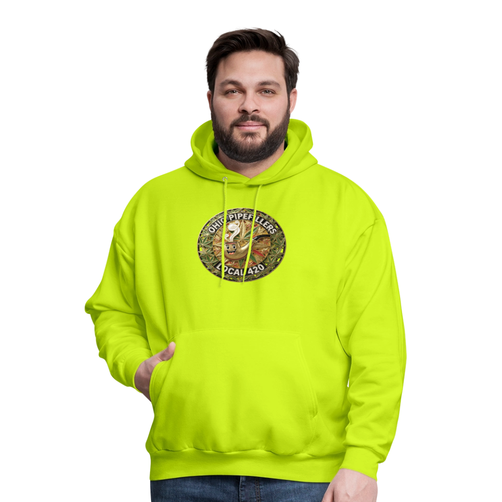 OHIO PIPEFILLERS LOCAL 420  Men's Hoodie - safety green