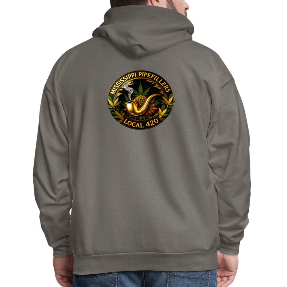 MISSISSIPPI PIPEFILLERS LOCAL 420 Men's Hoodie - asphalt gray