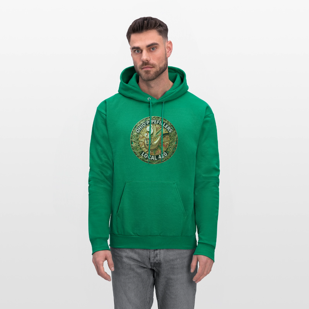 OHIO PIPEFILLERS LOCAL 420  F/B DESIGNS Men's Hoodie - kelly green