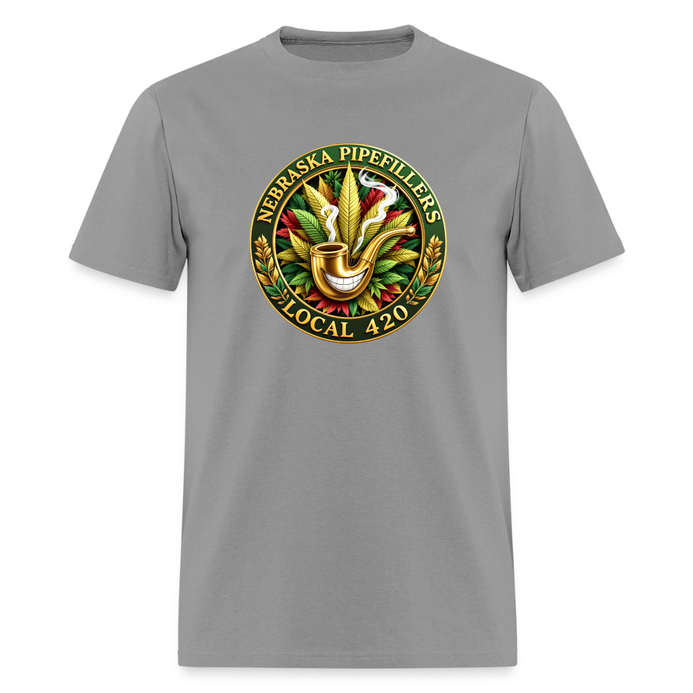 NEBRASKA PIPEFILLERS LOCAL 420 F/B DESIGNS Men's T-Shirt - rock