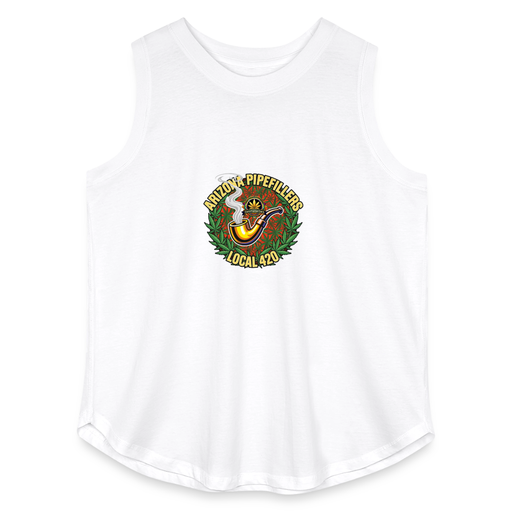 ARIZONA PIPEFILLERS LOCAL 420 Women's Curvy Relaxed Tank Top - white