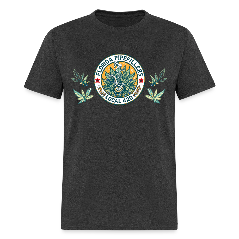 FLORIDA PIPEFILLERS LOCAL 420 Men's T-Shirt - heather black