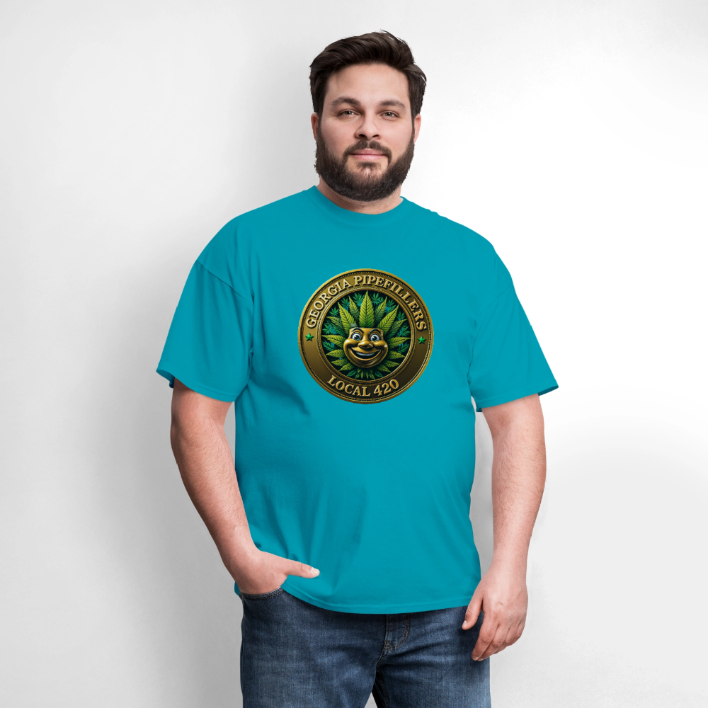 GEORGIA PIPEFILLERS LOCAL 420 Men's T-Shirt - turquoise