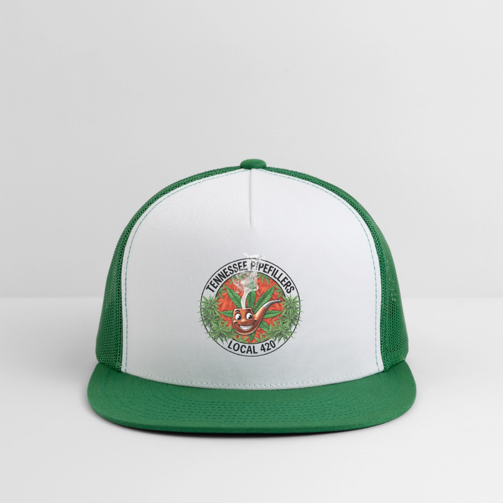 TENNESSEE PIPEFILLERS LOCAL 420 Trucker Hat - white/kelly green