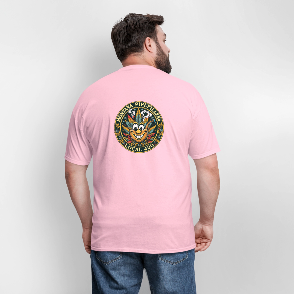 MONTANA PIPEFILLERS LOCAL 420 F/B DESIGN Men's T-Shirt - pink