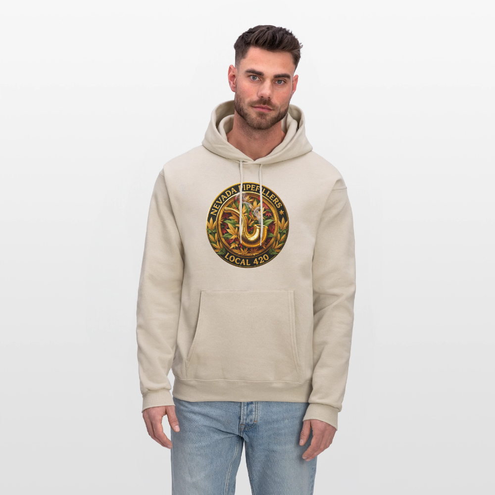 NEVADA PIPEFILLERS LOCAL 420  Men's Hoodie - Sand