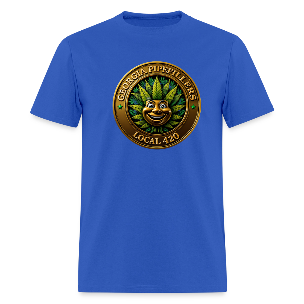 GEORGIA PIPEFILLERS LOCAL 420 F/B DESIGN  Men's T-Shirt - royal blue