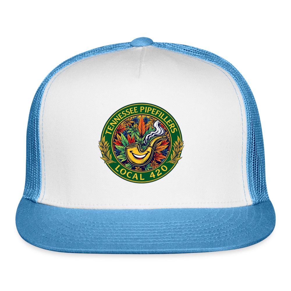 TENNESSEE PIPEFILLERS LOCAL 420  Trucker Hat - white/blue