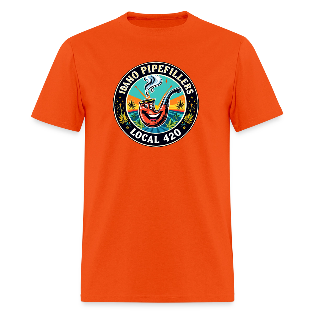 IDAHO PIPEFILLERS LOCAL 420 F/B DESIGN Men's T-Shirt - orange