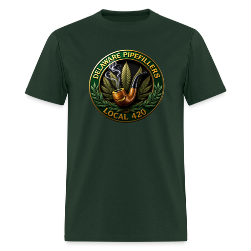 DELAWARE  PIPEFILLERS LOCAL 420 F/B DESIGN Men's T-Shirt - forest green