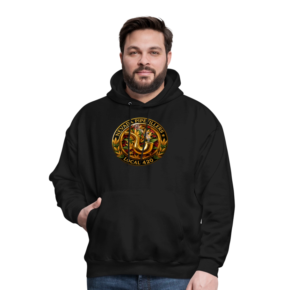 NEVADA PIPEFILLERS LOCAL 420  Men's Hoodie - black