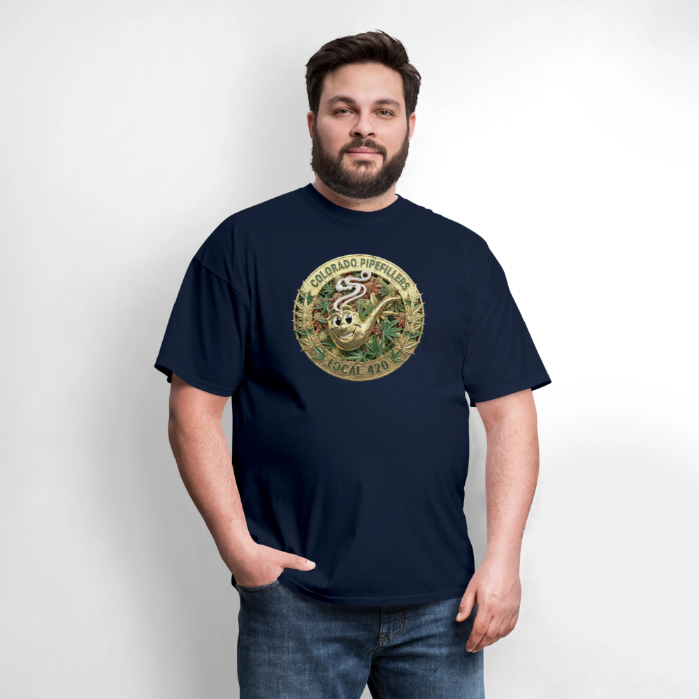 COLORADO PIPEFILLERS LOCAL 420 Men's T-Shirt - navy