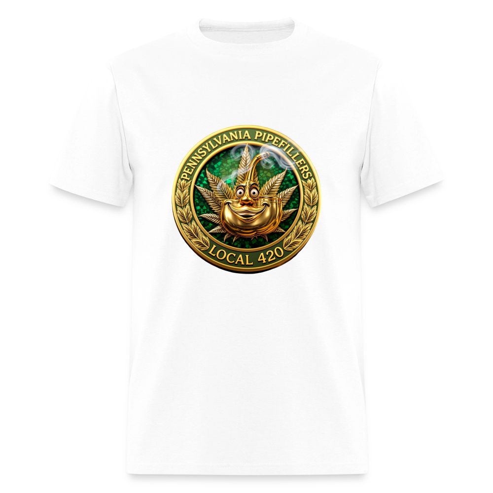 PENNSYLVANIA PIPEFILLERS LOCAL 420 F/B DESIGNS Men's T-Shirt - white