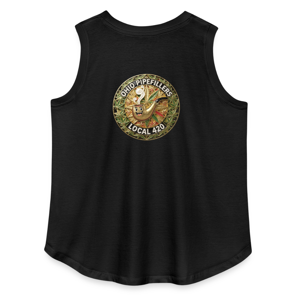 OHIO PIPEFILLERS LOCAL 420  F/B DESIGNS Women's Curvy Relaxed Tank Top - black