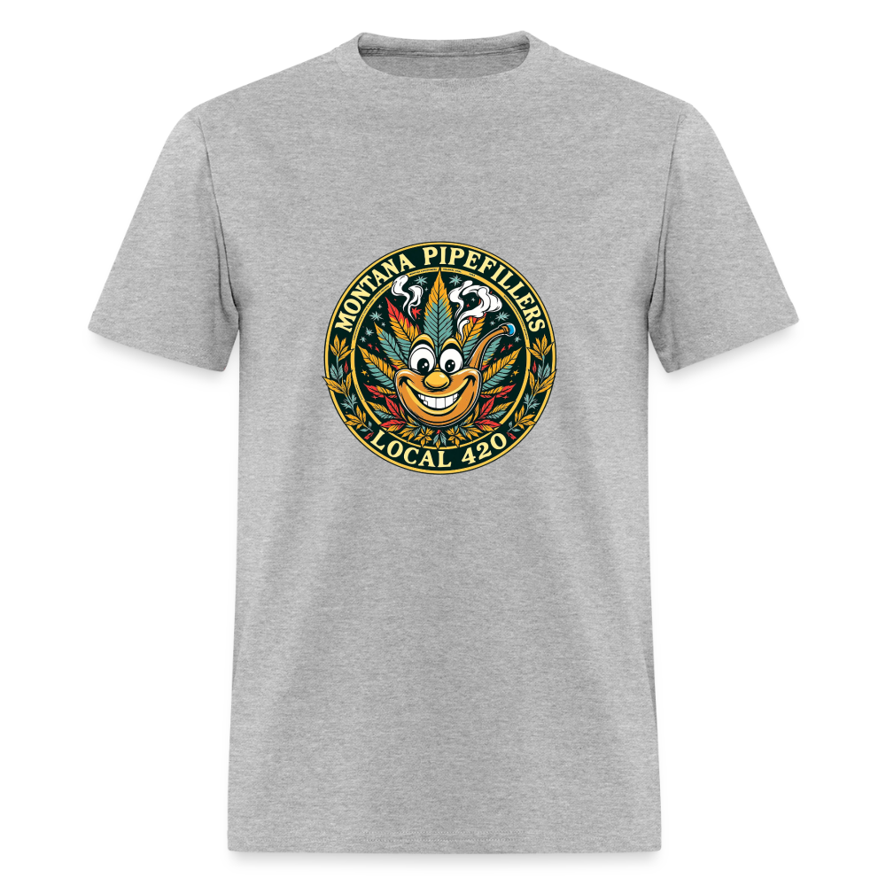MONTANA PIPEFILLERS LOCAL 420 F/B DESIGN Men's T-Shirt - heather gray