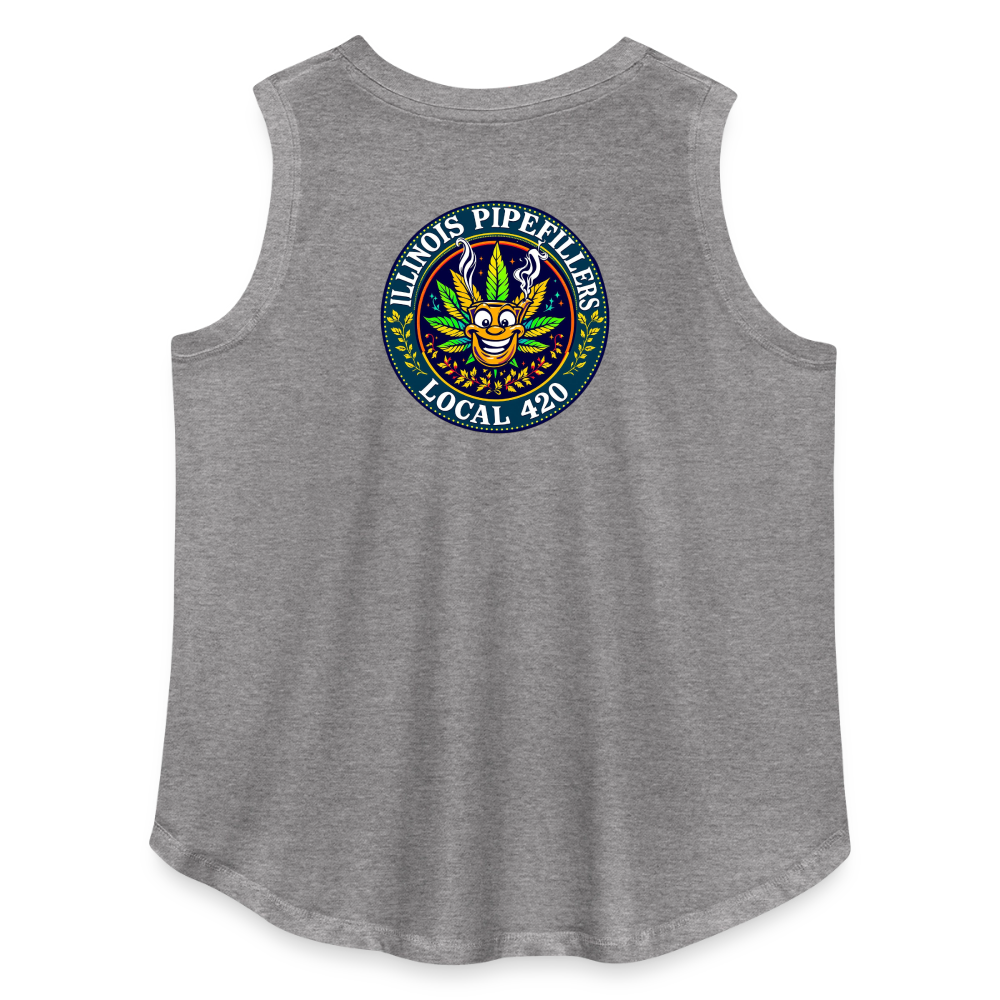 ILLINOIS PIPEFILLERS LOCAL 420 F/B DESIGN Women's Curvy Relaxed Tank Top - granite heather 