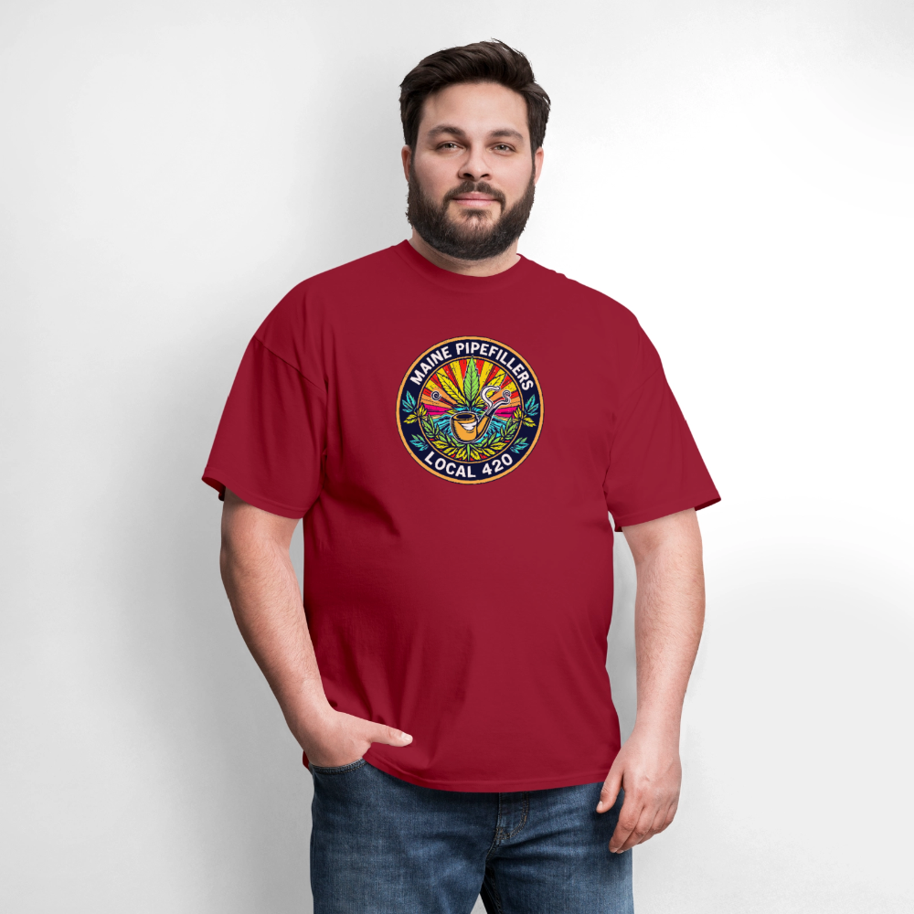 MAINE PIPEFILLERS LOCAL 420 Men's T-Shirt - true red