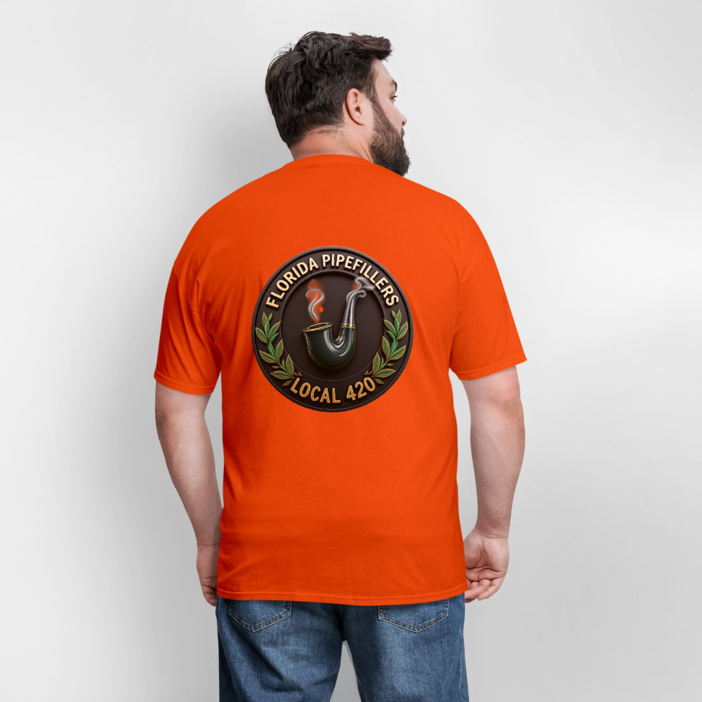 FLORIDA PIPEFILLERS LOCAL 420 F/B DESIGN Men's T-Shirt - orange