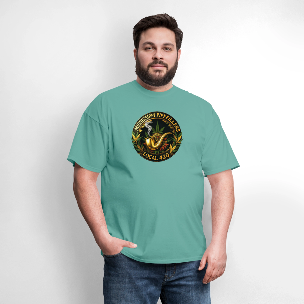 MISSISSIPPI PIPEFILLERS LOCAL 420 Men's T-Shirt - aquatic
