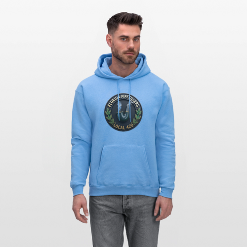 FLORIDA PIPEFILLERS LOCAL 420 F/B DESIGN Men's Hoodie - carolina blue