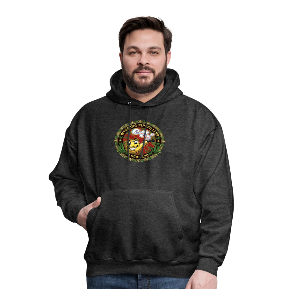 WYOMING PIPEFILLERS LOCAL 420 Men's Hoodie - charcoal grey